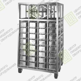 Пресс-рама 1000х1030х1980 32 формы (145х130х960) Нержавеющая сталь AISI 304