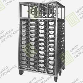 Пресс-рама 1000х1030х1980 48 форм (120х70х960) Нержавеющая сталь AISI 304