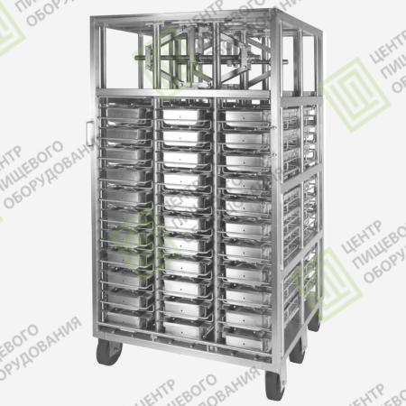 Пресс-рама 1000х1030х1980 33 формы (180х80х960) Нержавеющая сталь AISI 304