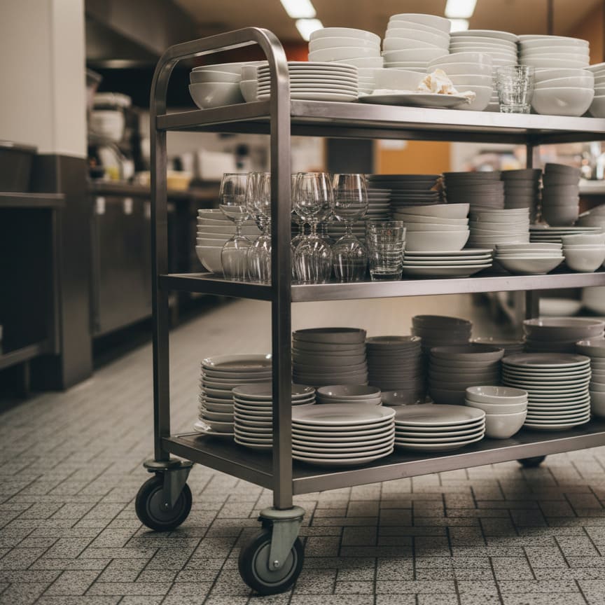 тележка для сбора грязной посуды
